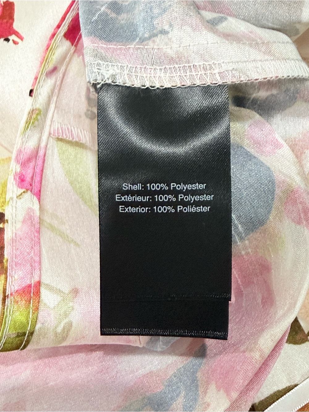 Donna Karan New York Floral Tiered Dupioni Wrap Dress Size 2 Ivory Pink NWT $179 - Picture 15 of 16